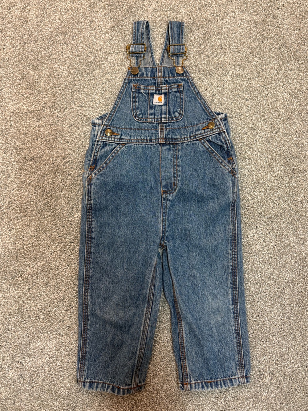 Carhartt Kids Blue Denim Bib Overalls